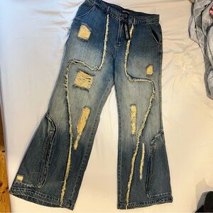 Current Mood x Dolls Kill - NEW BFF WIDE LEG JEANS